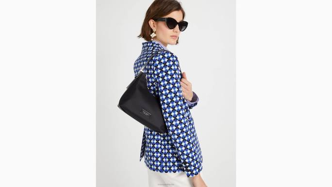 žene Kate Spade crno sam ikona ksnyl najlonska mala torba za rame pribor 04HN226