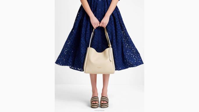 žene Kate Spade goli multi knott whipstiched velika torba za rame pribor 04HN101