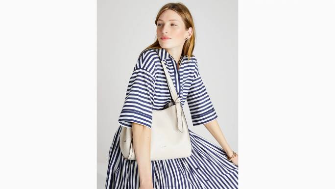 žene Kate Spade krema knott velika torba za rame pribor 04HN146