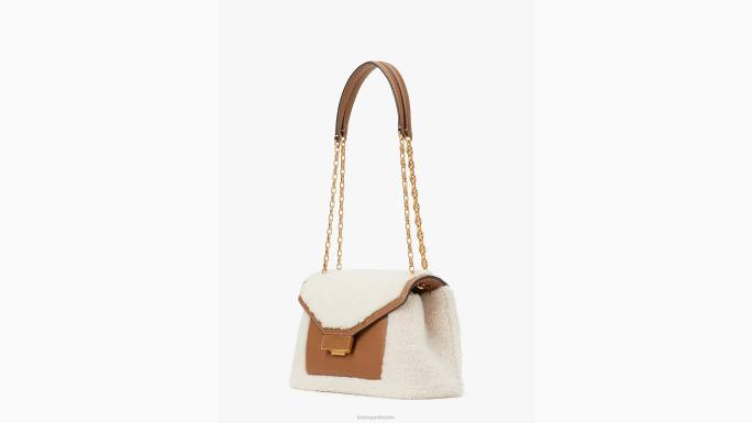 žene Kate Spade krema multi gramercy shearling srednje konvertibilna torba za rame pribor 04HN338