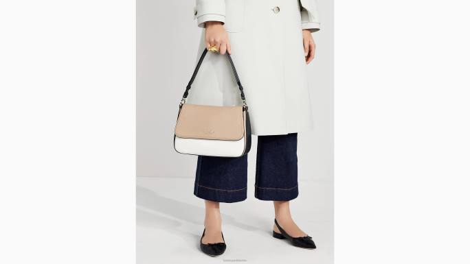žene Kate Spade pergamena multi hudson colorblocked srednja kabriolet torba za rame pribor 04HN107