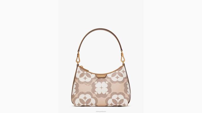 žene Kate Spade prirodni multi cvjetni monogram reece mala torbica za rame pribor 04HN44