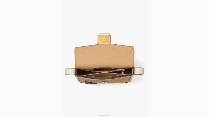 žene Kate Spade prirodni multi katy srednja torba na rame ukrašena slamnatim konjicem pribor 04HN154