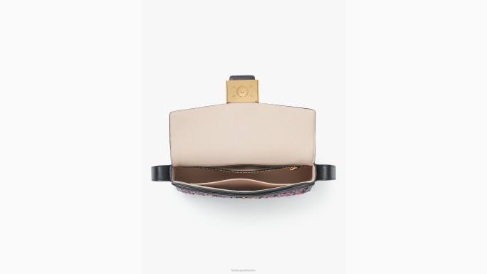 žene Kate Spade roza multi srednja torba preko ramena od katy tvida pribor 04HN336