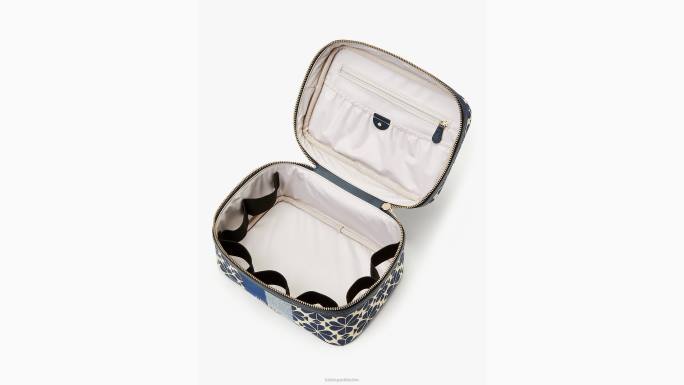 žene Kate Spade plava višebojna set za umivaonik s cvjetnim žakard prugama pribor 04HN431