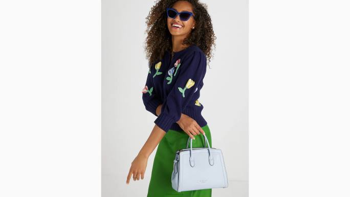 žene Kate Spade akvarel plavi knott srednja torba pribor 04HN74