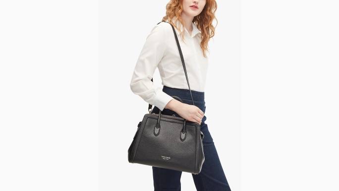 žene Kate Spade crno knott velika torba pribor 04HN244