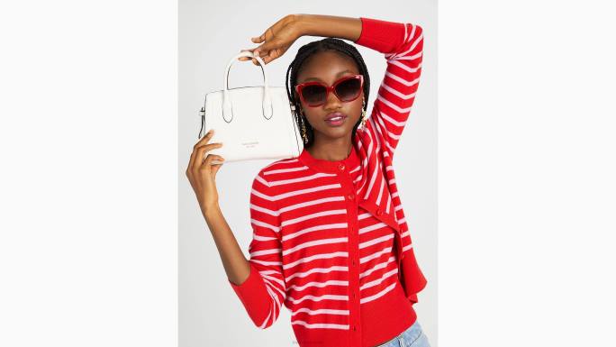 žene Kate Spade krema knott mini torbica pribor 04HN172