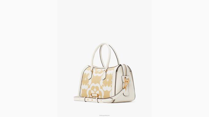 žene Kate Spade krema multi cvjetni monogram rafija gramercy srednja torba pribor 04HN326