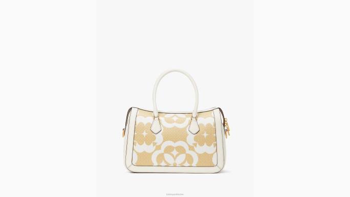 žene Kate Spade krema multi cvjetni monogram rafija gramercy srednja torba pribor 04HN326