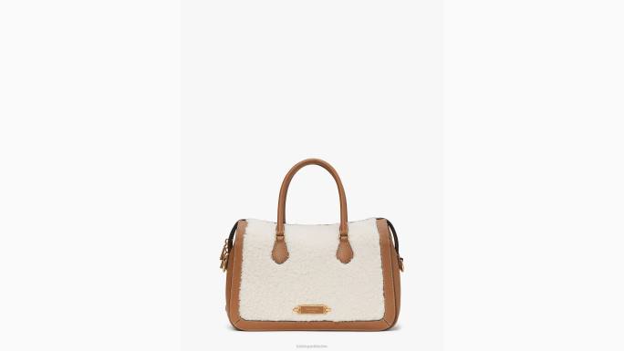 žene Kate Spade krema multi gramercy shearling srednje torba pribor 04HN341