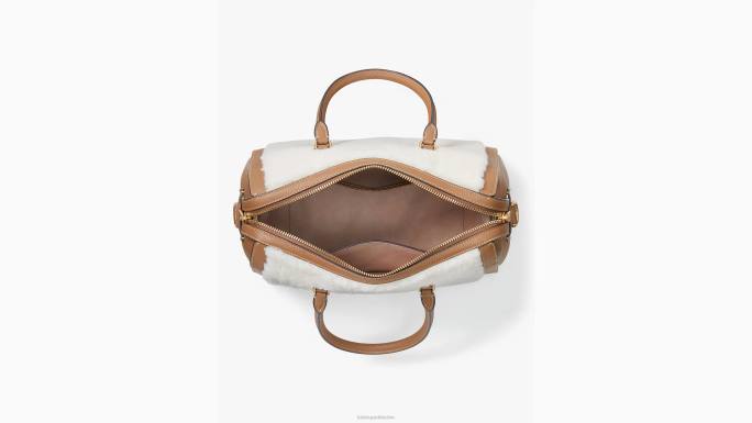 žene Kate Spade krema multi gramercy shearling srednje torba pribor 04HN341