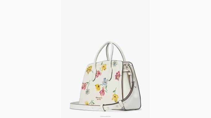 žene Kate Spade krema multi knott tulip toss reljefna srednja torba pribor 04HN170