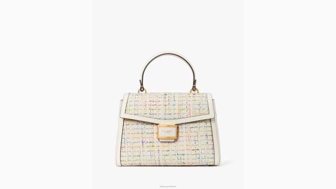 žene Kate Spade krema multi srednja torba s gornjom ručkom od katy tvida pribor 04HN48