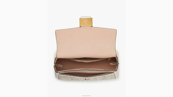 žene Kate Spade krema multi srednja torba s gornjom ručkom od katy tvida pribor 04HN48