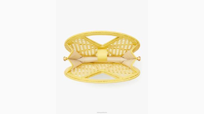 žene Kate Spade maslačak žuti multi lemon drop torba s gornjom ručkom od rafije pribor 04HN197