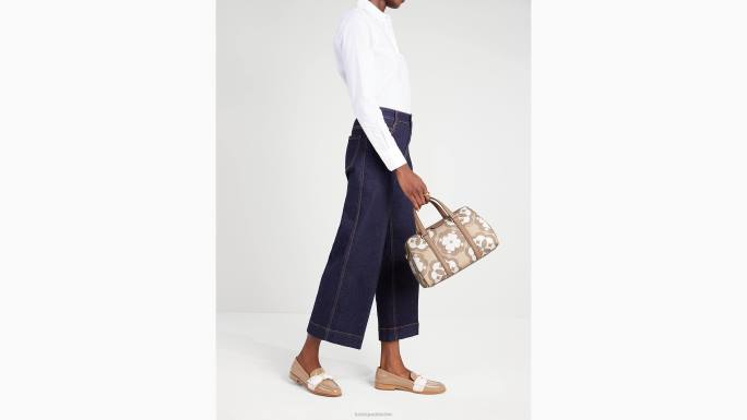 žene Kate Spade prirodni multi cvjetni monogram eleanor srednja torba pribor 04HN316
