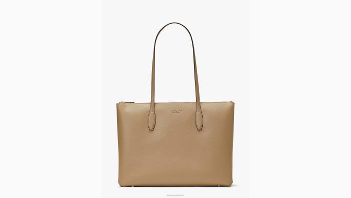 žene Kate Spade bezvremenski taupe cjelodnevna velika torba s patentnim zatvaračem pribor 04HN79