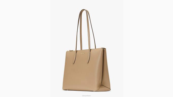žene Kate Spade bezvremenski taupe cjelodnevna velika torba s patentnim zatvaračem pribor 04HN79