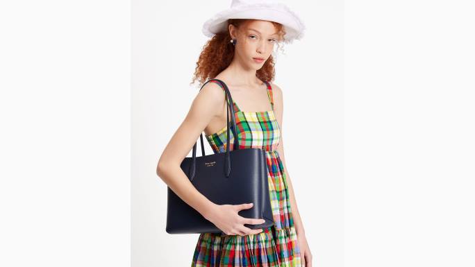 žene Kate Spade blejzer plavi cjelodnevna velika torba s školjkama pribor 04HN265