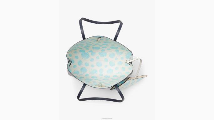 žene Kate Spade blejzer plavi cjelodnevna velika torba s školjkama pribor 04HN265