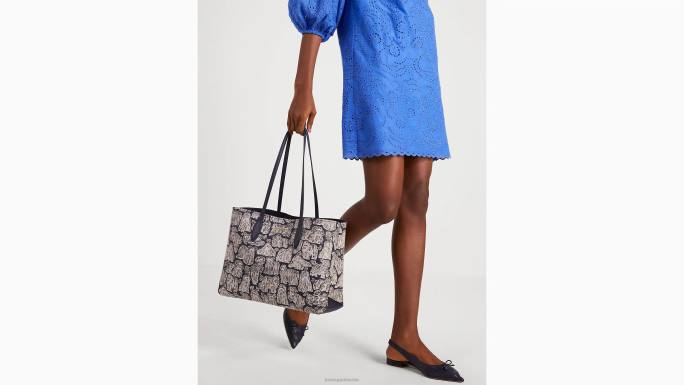 žene Kate Spade blejzer plavi multi cjelodnevna izložba pasa velika torba pribor 04HN309