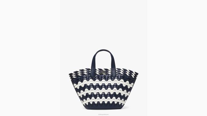 žene Kate Spade blejzer plavi multi mala torba od cik-cak tkane kože pribor 04HN252