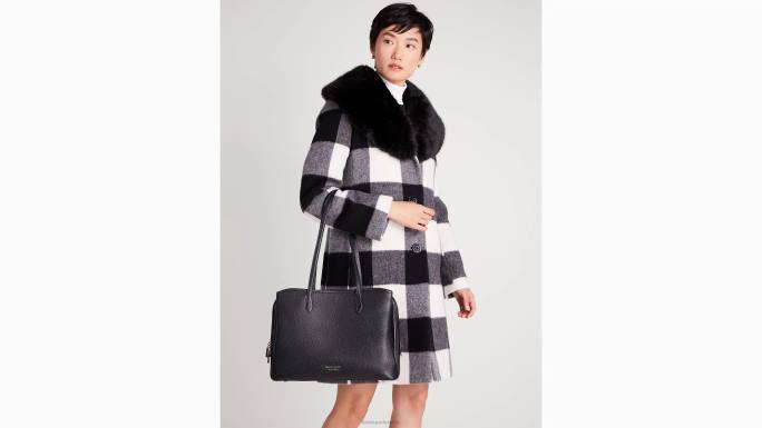 žene Kate Spade crno Hudson velika radna torba pribor 04HN134