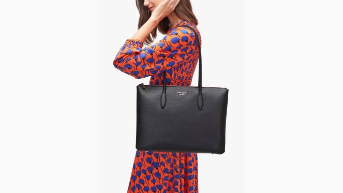 žene Kate Spade crno cjelodnevna velika torba s patentnim zatvaračem pribor 04HN81
