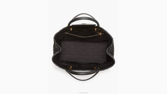 žene Kate Spade crno evelyn prošivena srednja preklopna torba za kupovinu pribor 04HN274
