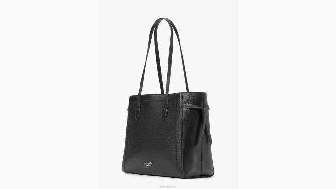 žene Kate Spade crno knott velika torba s patentnim zatvaračem pribor 04HN188