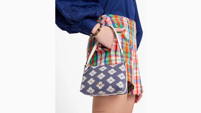 žene Kate Spade halo bijeli multi cvijet dvobojno platno istok zapad džepić pribor 04HN250