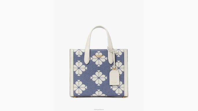 žene Kate Spade halo bijeli multi cvjetna dvobojna platnena manhattan mala torba pribor 04HN286