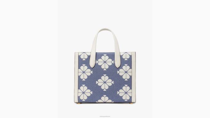 žene Kate Spade halo bijeli multi cvjetna dvobojna platnena manhattan mala torba pribor 04HN286