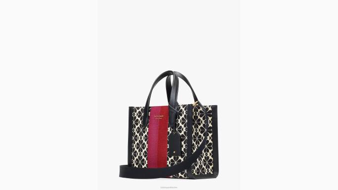 žene Kate Spade krema multi cvijet jacquard pruge manhattan mala torba pribor 04HN261