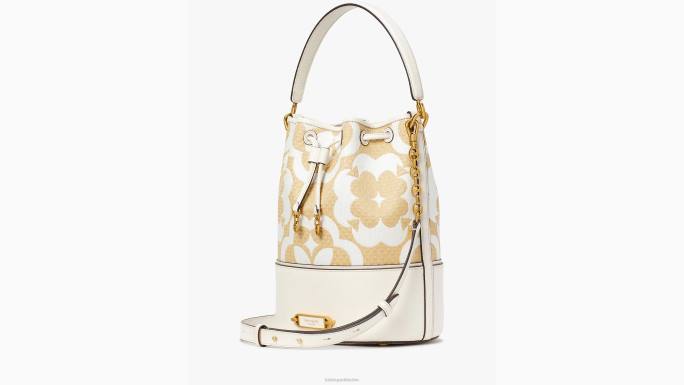 žene Kate Spade krema multi cvjetni monogram rafija gramercy torba srednje veličine pribor 04HN312
