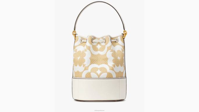 žene Kate Spade krema multi cvjetni monogram rafija gramercy torba srednje veličine pribor 04HN312