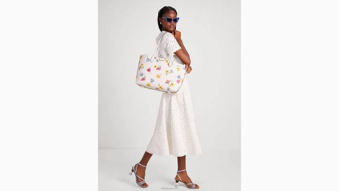 žene Kate Spade krema multi srednja torbica sutton tulip pribor 04HN276