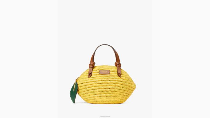 žene Kate Spade maslačak žuti multi 3D torbica preko tijela s slamkom od limuna pribor 04HN94
