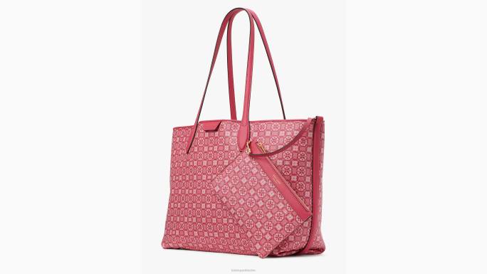 žene Kate Spade pekmez od malina multi cvjetni monogram suton srednja torba pribor 04HN295