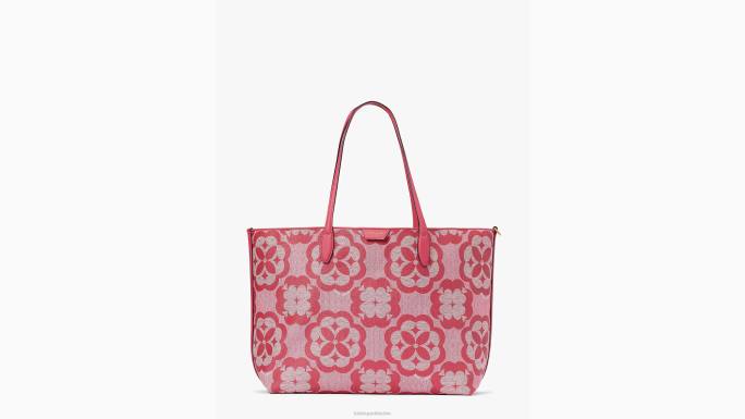 žene Kate Spade pekmez od malina multi cvjetni monogram suton velika torba pribor 04HN202