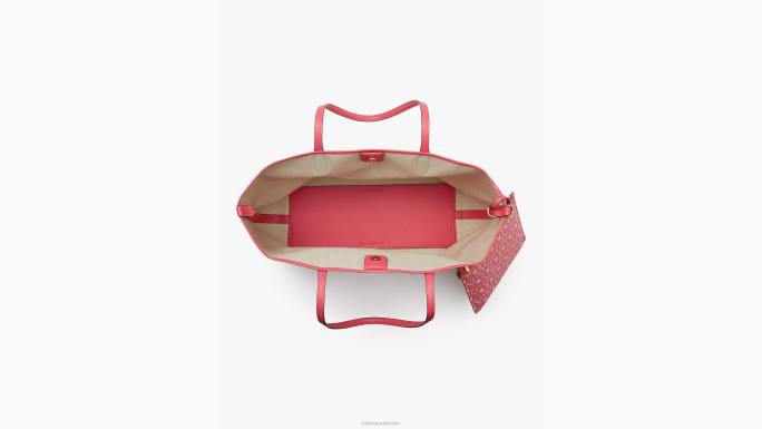 žene Kate Spade pekmez od malina multi cvjetni monogram suton velika torba pribor 04HN202