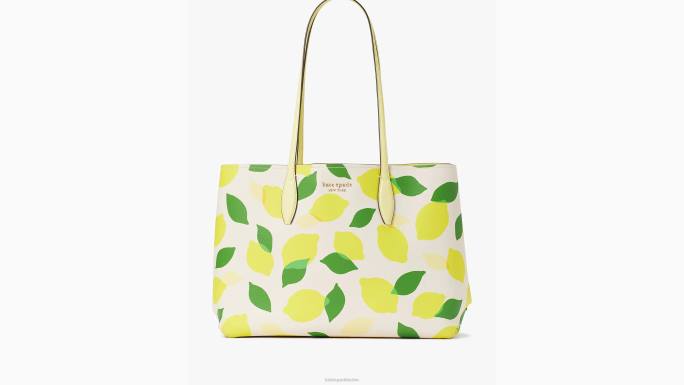 žene Kate Spade pergamena multi cijeli dan lemon toss velika torba pribor 04HN106
