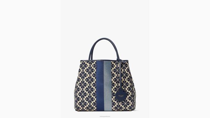 žene Kate Spade plavi multi cvijet jacquard pruga sve srednje torba pribor 04HN158