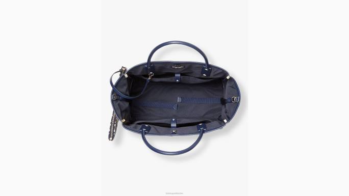 žene Kate Spade plavi multi cvijet jacquard pruga sve srednje torba pribor 04HN158