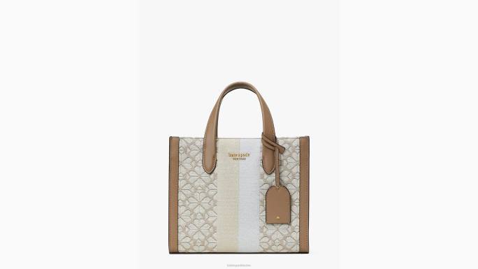 žene Kate Spade prirodni multi cvijet jacquard pruge manhattan mala torba pribor 04HN260