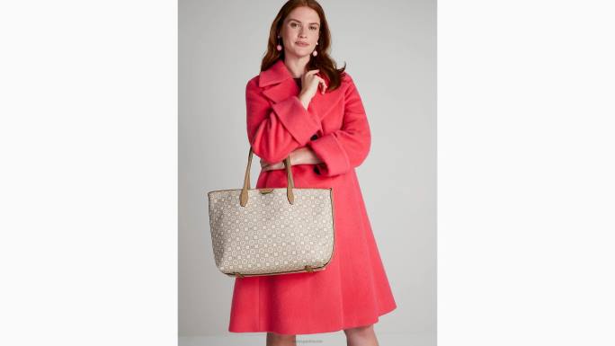 žene Kate Spade prirodni multi cvjetni monogram suton srednja torba pribor 04HN296