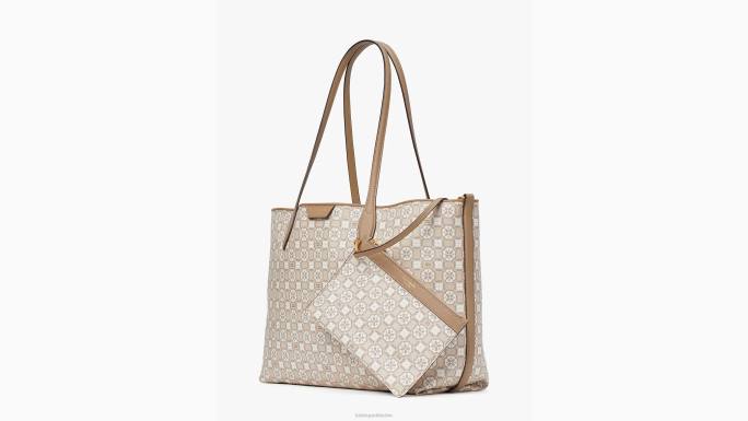 žene Kate Spade prirodni multi cvjetni monogram suton srednja torba pribor 04HN296